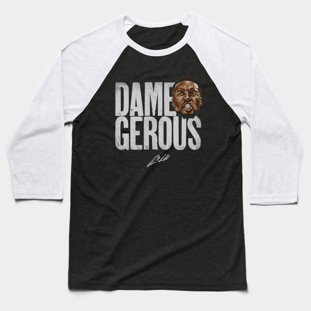 Damian Lillard Milwaukee Dame-gerous Baseball T-Shirt by ClarityMacaws